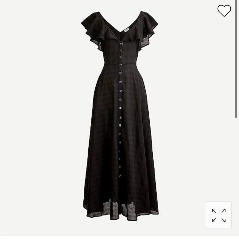 NWT Buttom Up Black Gingham Cottom Dress